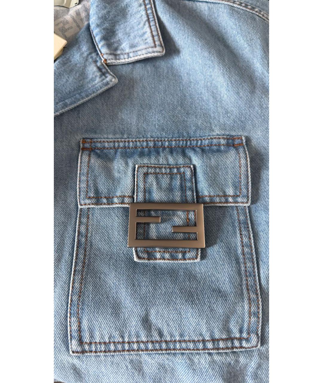 FENDI Серая деним куртка, фото 7