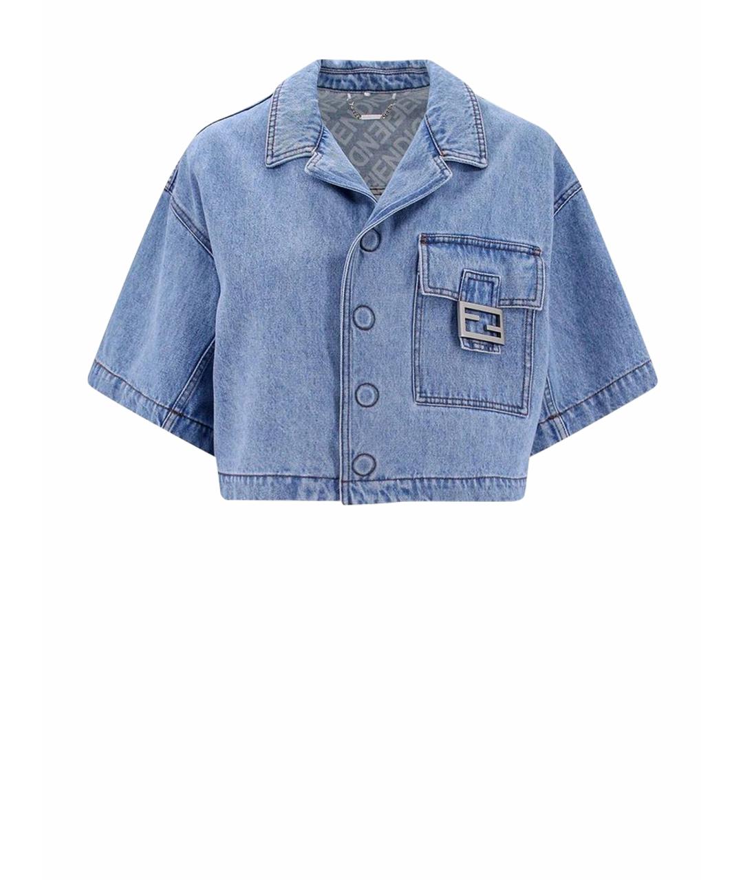 FENDI Серая деним куртка, фото 9