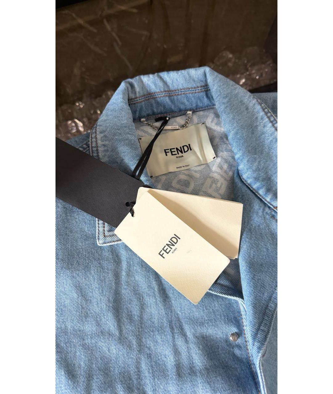 FENDI Серая деним куртка, фото 6