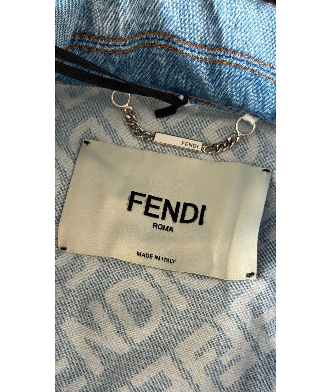 FENDI Серая деним куртка, фото 8