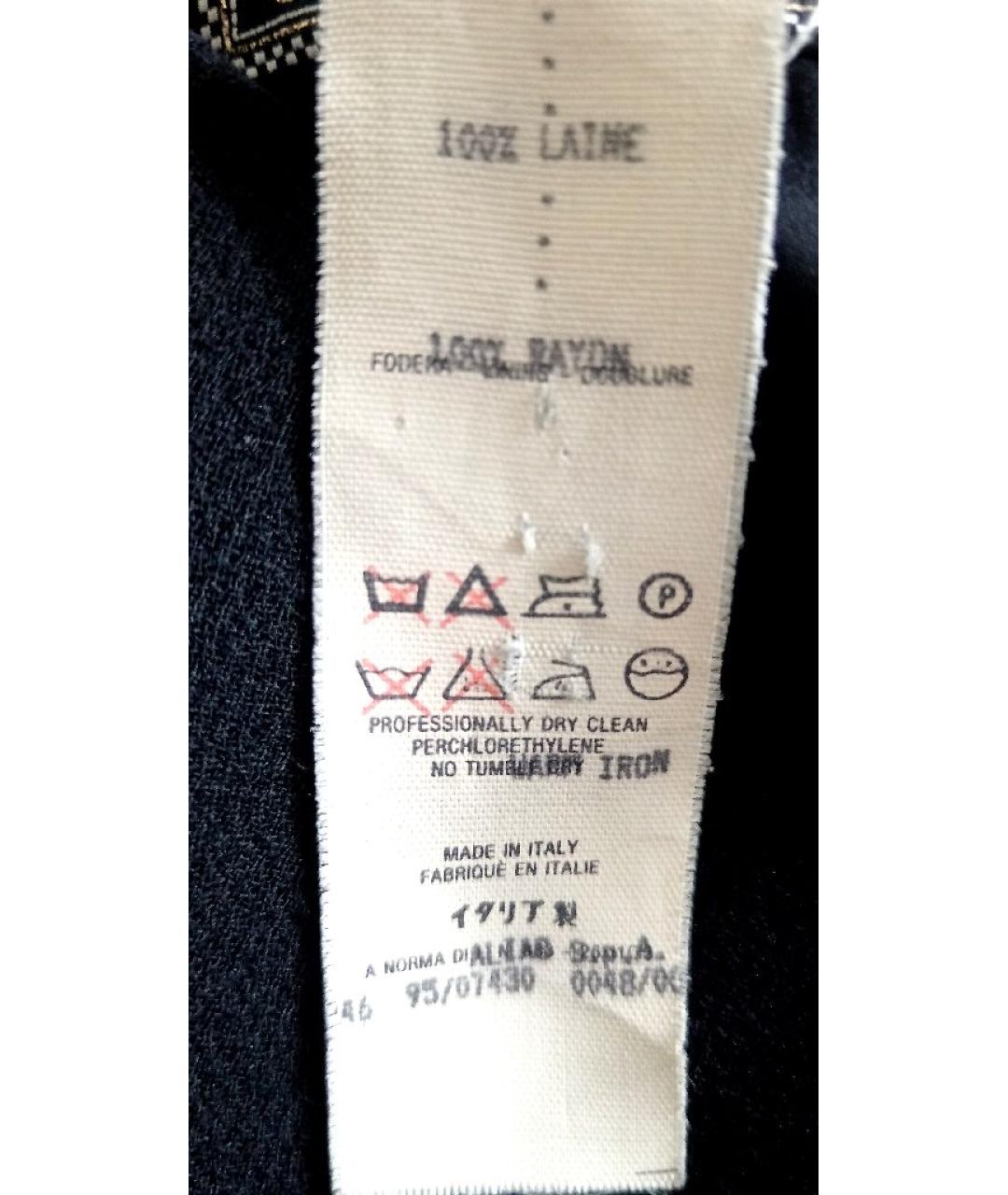 VERSACE Черное шерстяное вечернее платье, фото 7