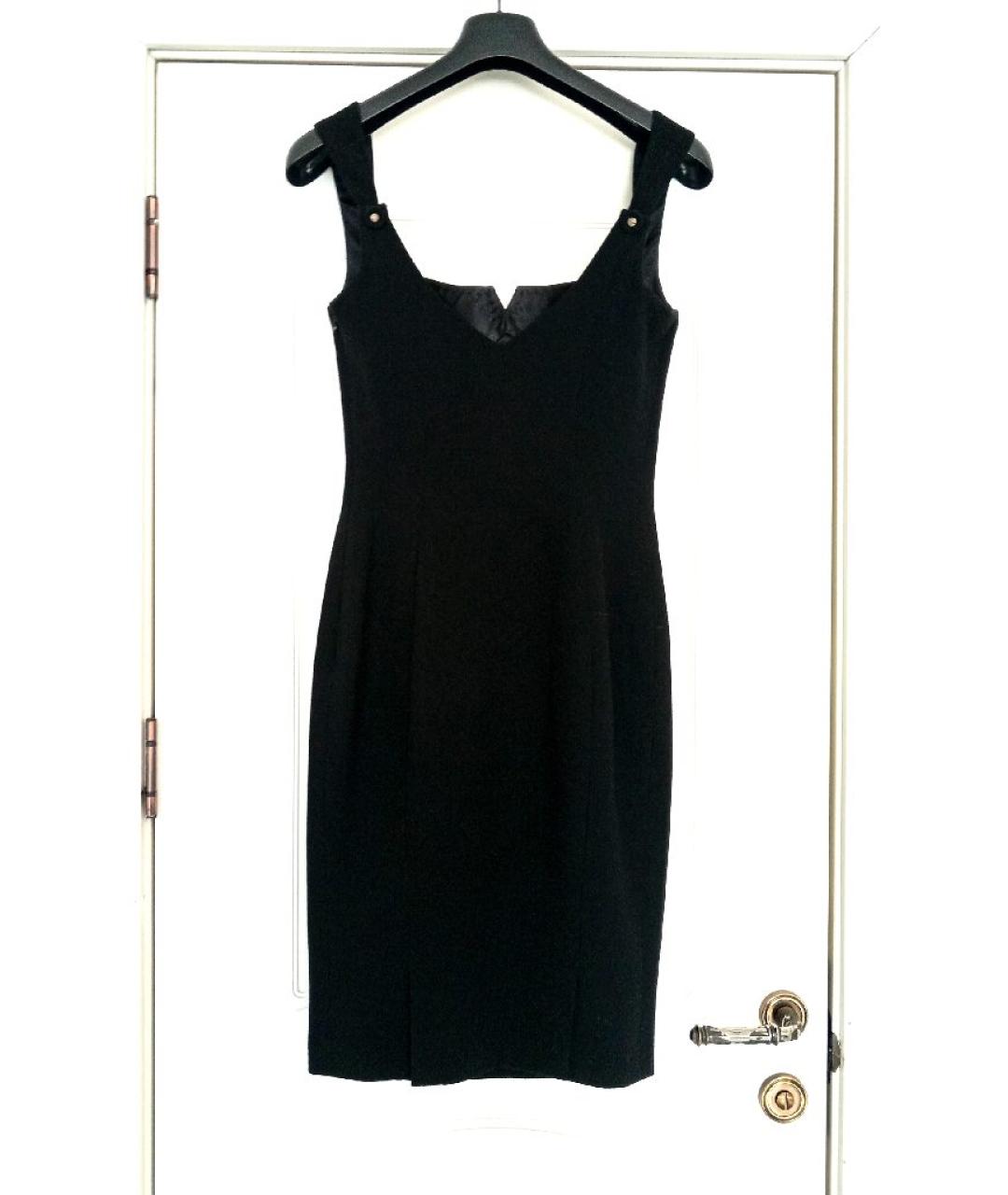 VERSACE Черное шерстяное вечернее платье, фото 2