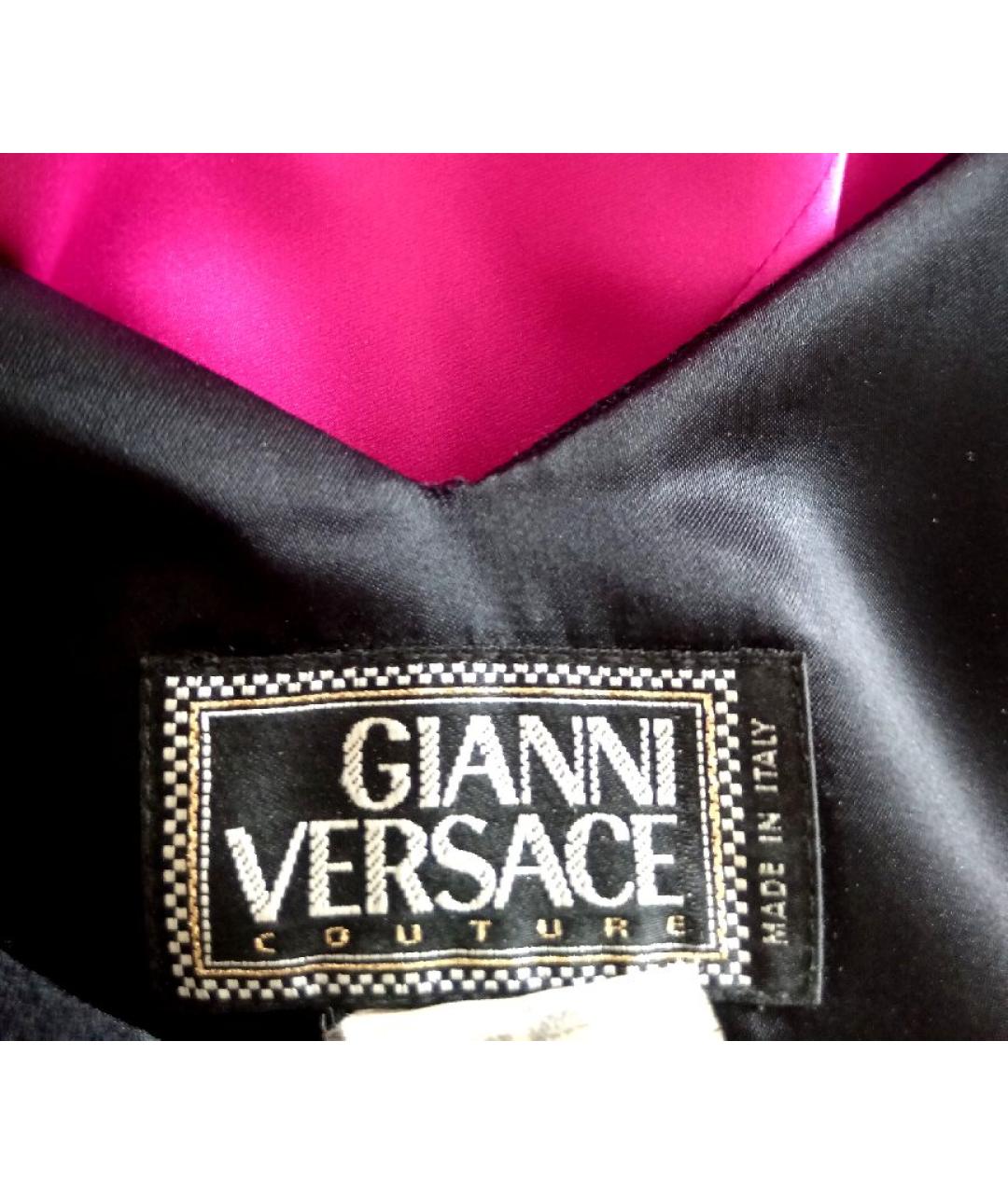 VERSACE Черное шерстяное вечернее платье, фото 3