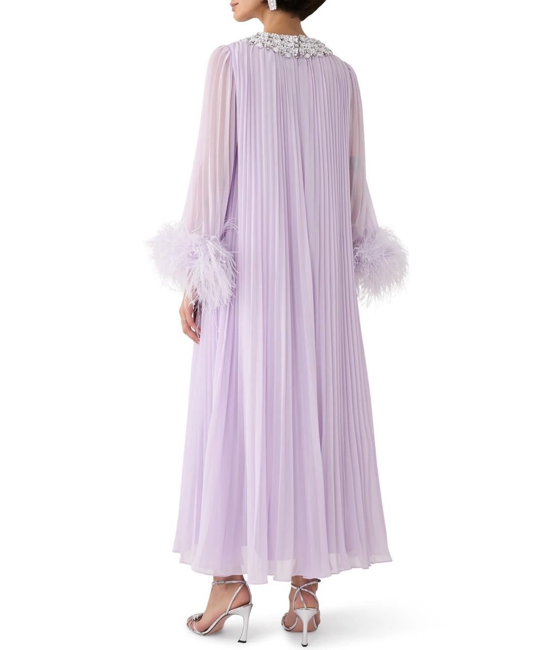 SELF-PORTRAIT Фиолетовое полиэстеровое коктейльное платье, фото 4