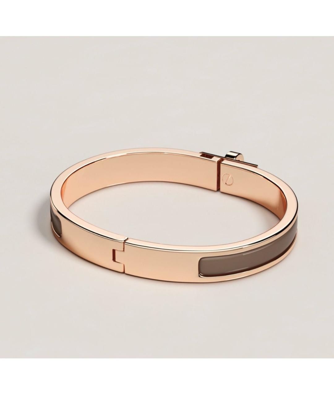 HERMES Коричневый металлический браслет, фото 2