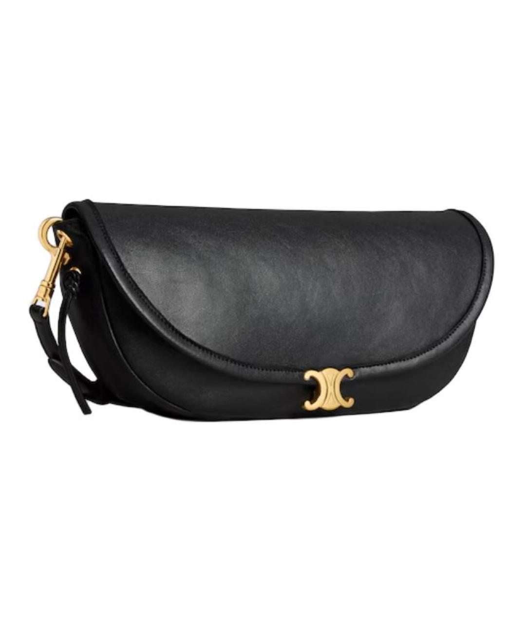 CELINE Черная кожаная сумка через плечо, фото 2