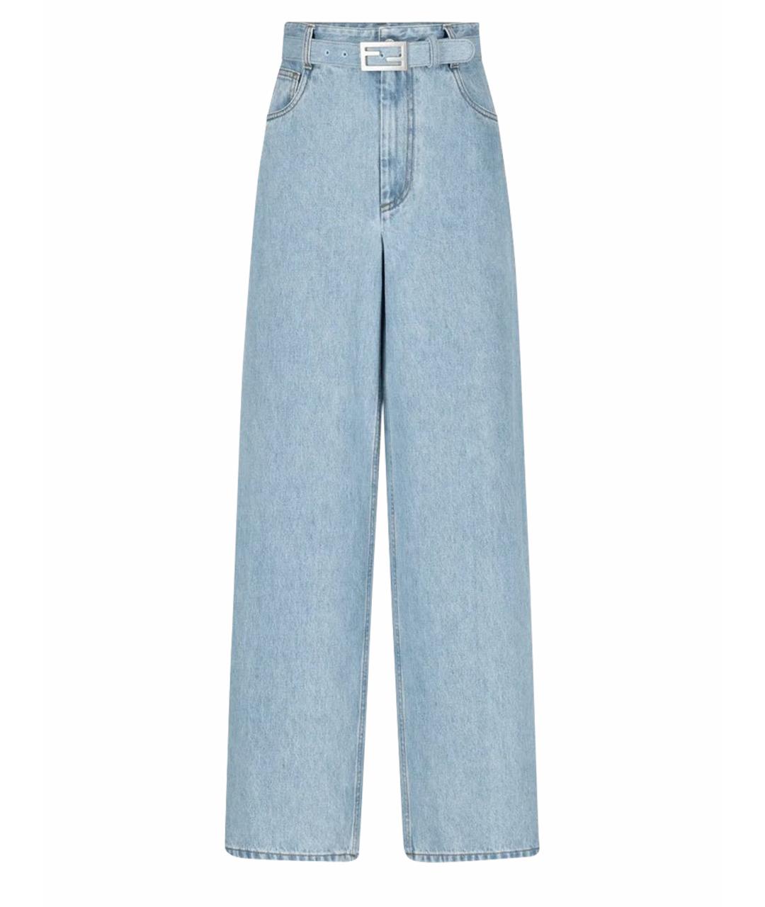 FENDI Серые хлопковые прямые джинсы, фото 9