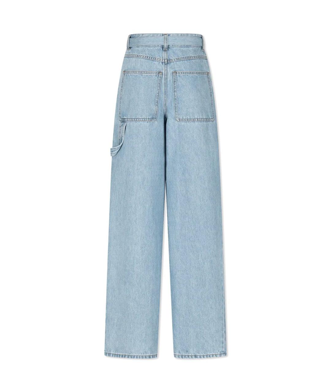 FENDI Серые хлопковые прямые джинсы, фото 2