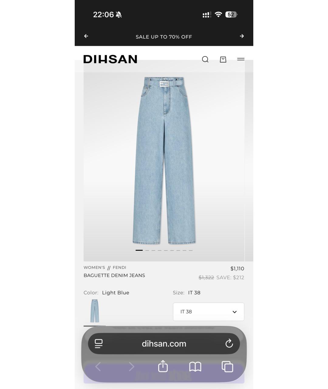 FENDI Серые хлопковые прямые джинсы, фото 5