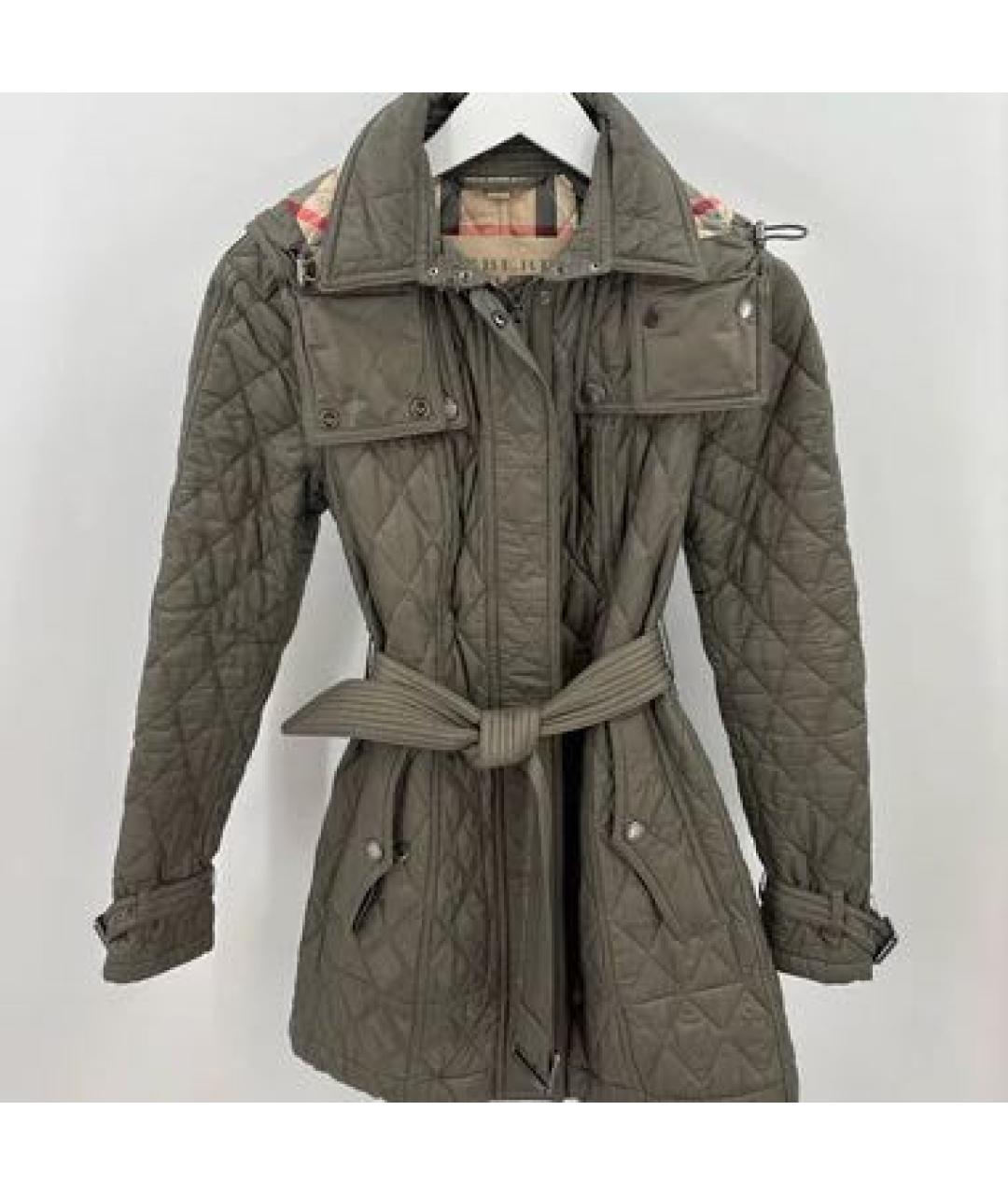 BURBERRY Хаки полиэстеровый тренч/плащ, фото 5