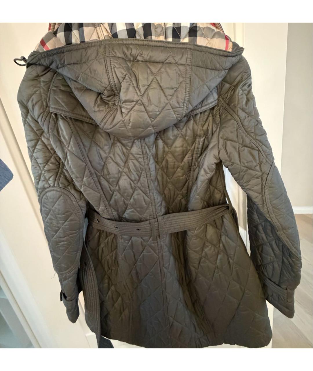 BURBERRY Хаки полиэстеровый тренч/плащ, фото 2