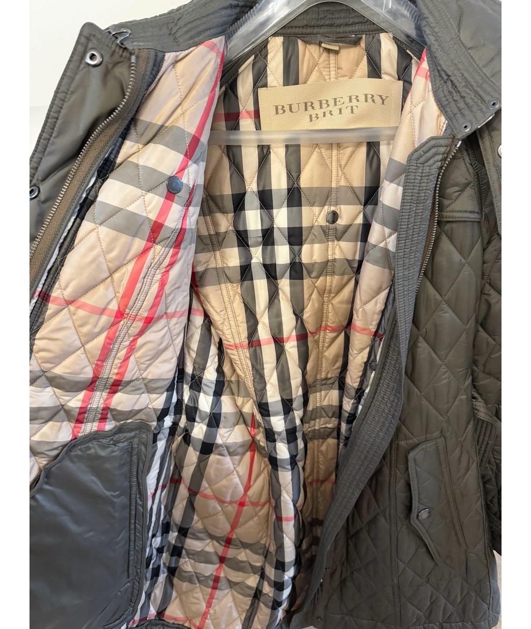 BURBERRY Хаки полиэстеровый тренч/плащ, фото 3