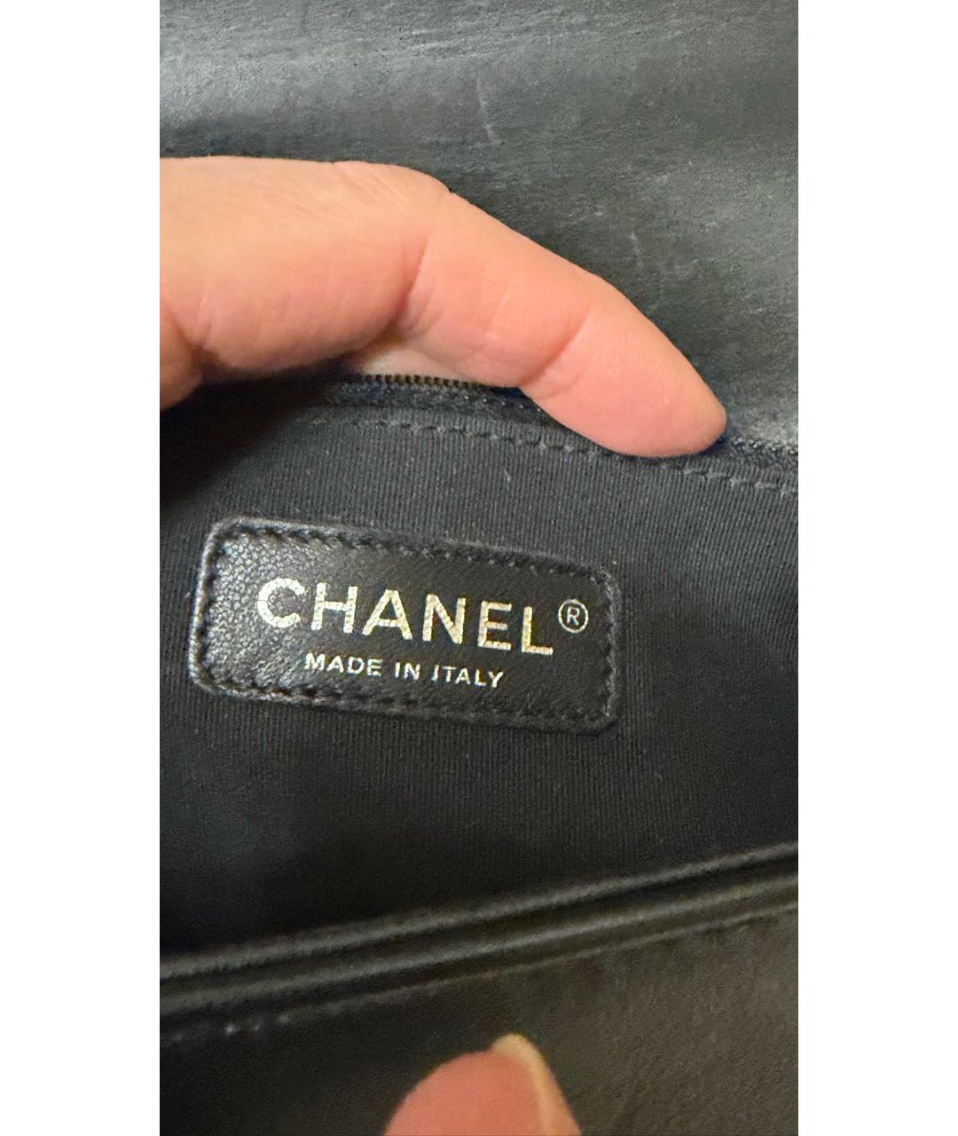 CHANEL Черная кожаная сумка через плечо, фото 7