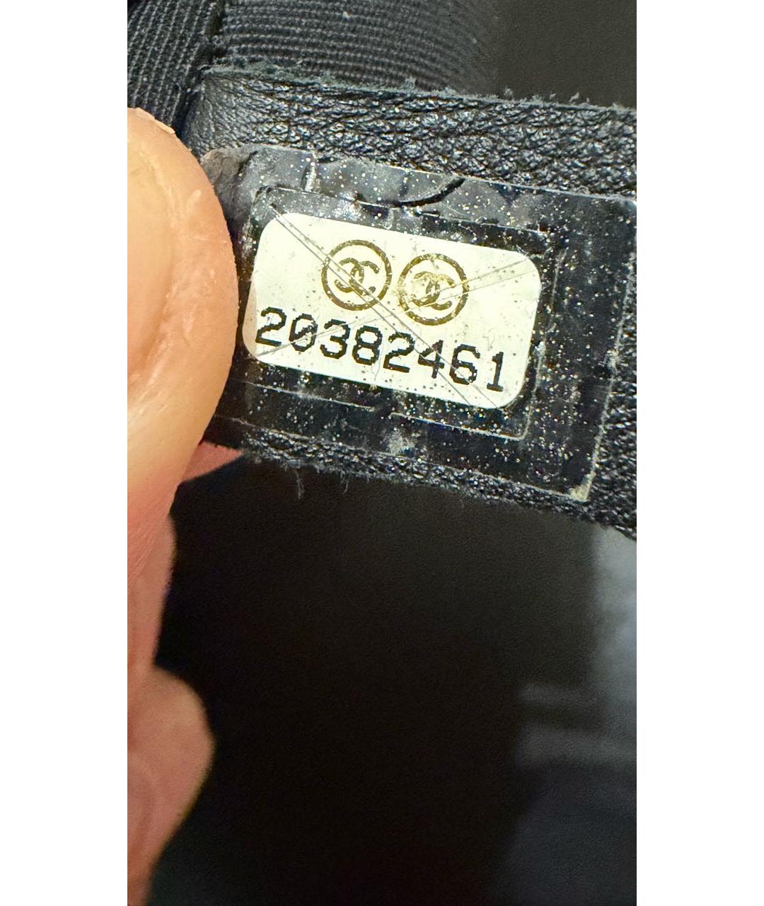 CHANEL Черная кожаная сумка через плечо, фото 6