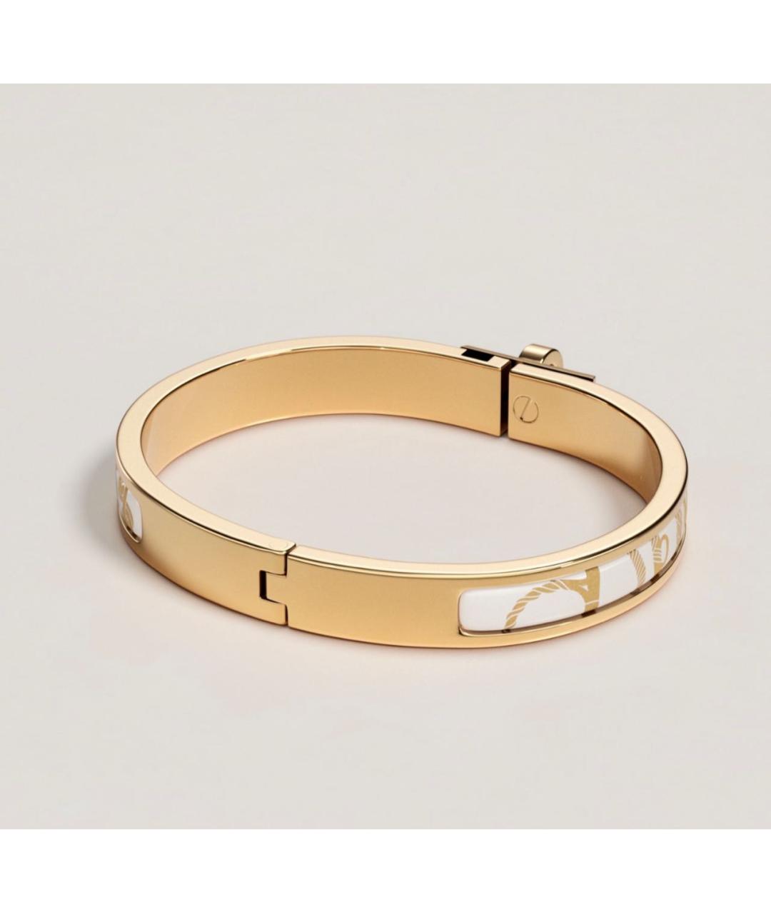 HERMES Бежевый металлический браслет, фото 2