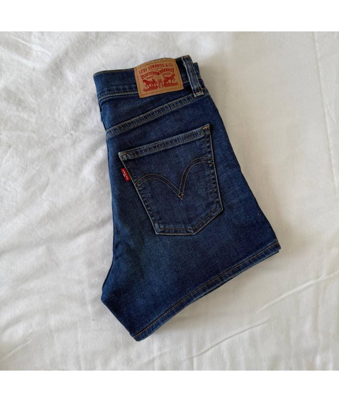 LEVI'S Синие деним шорты, фото 3