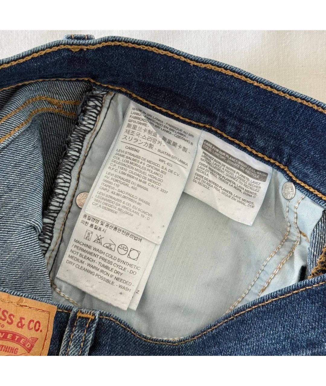 LEVI'S Синие деним шорты, фото 7