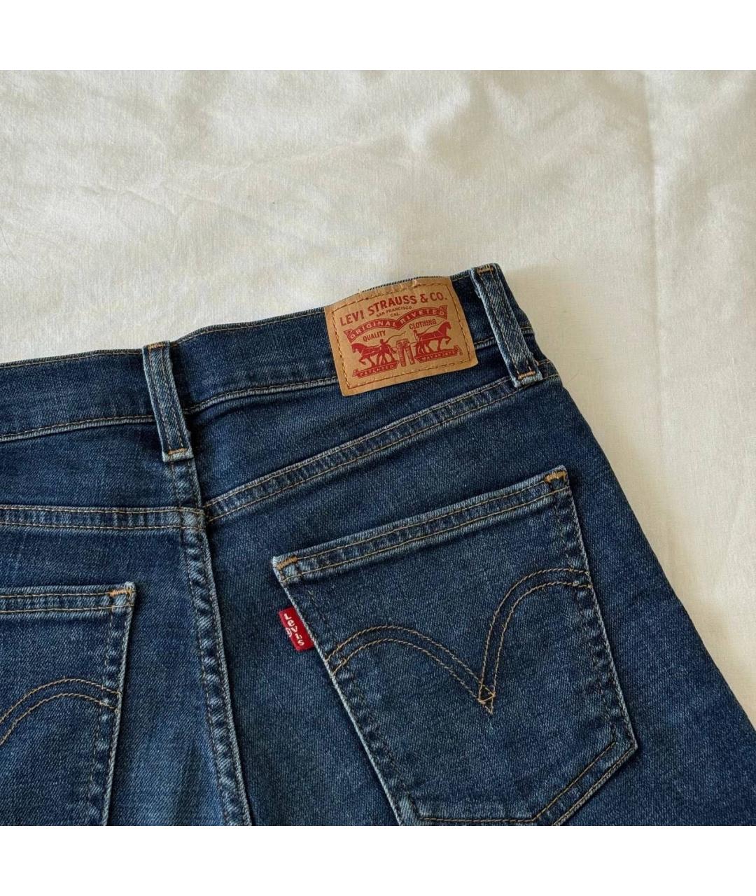 LEVI'S Синие деним шорты, фото 5