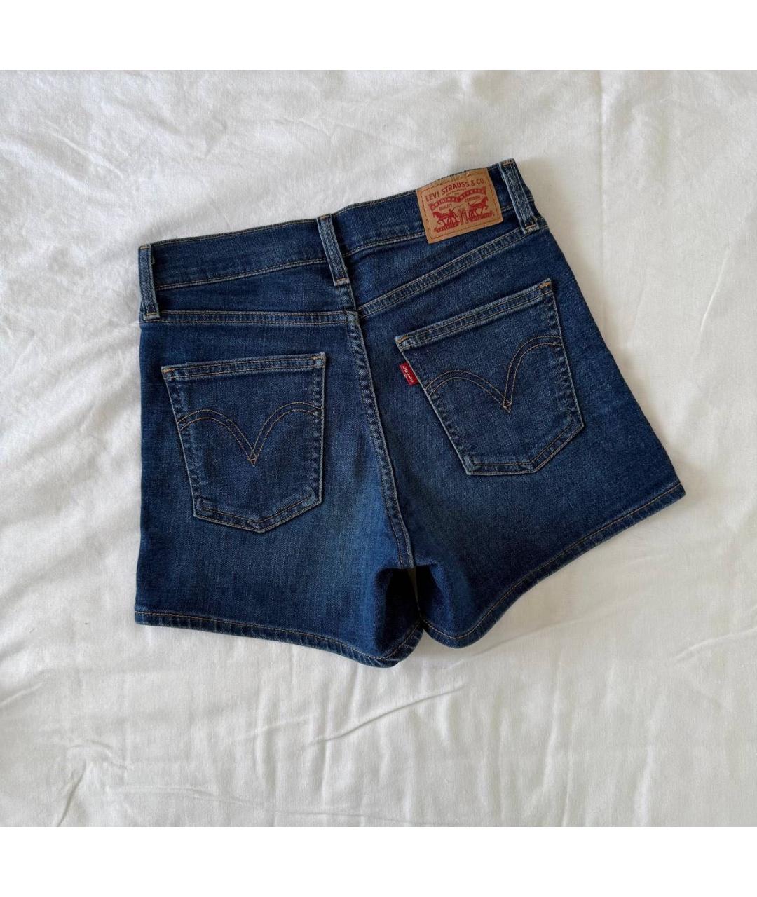 LEVI'S Синие деним шорты, фото 2