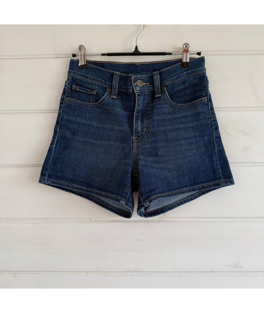 LEVI'S Синие деним шорты, фото 8