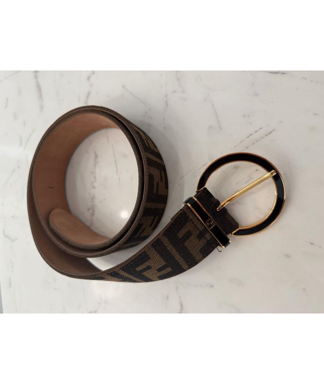 FENDI Коричневый ремень, фото 3