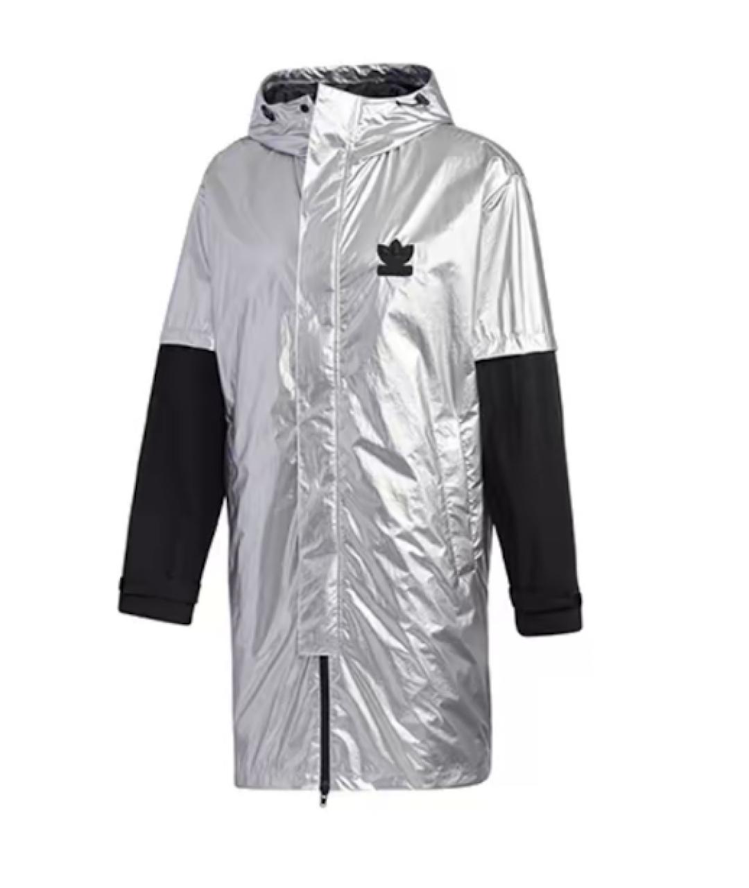 ADIDAS Серебрянный тренч / плащ, фото 1