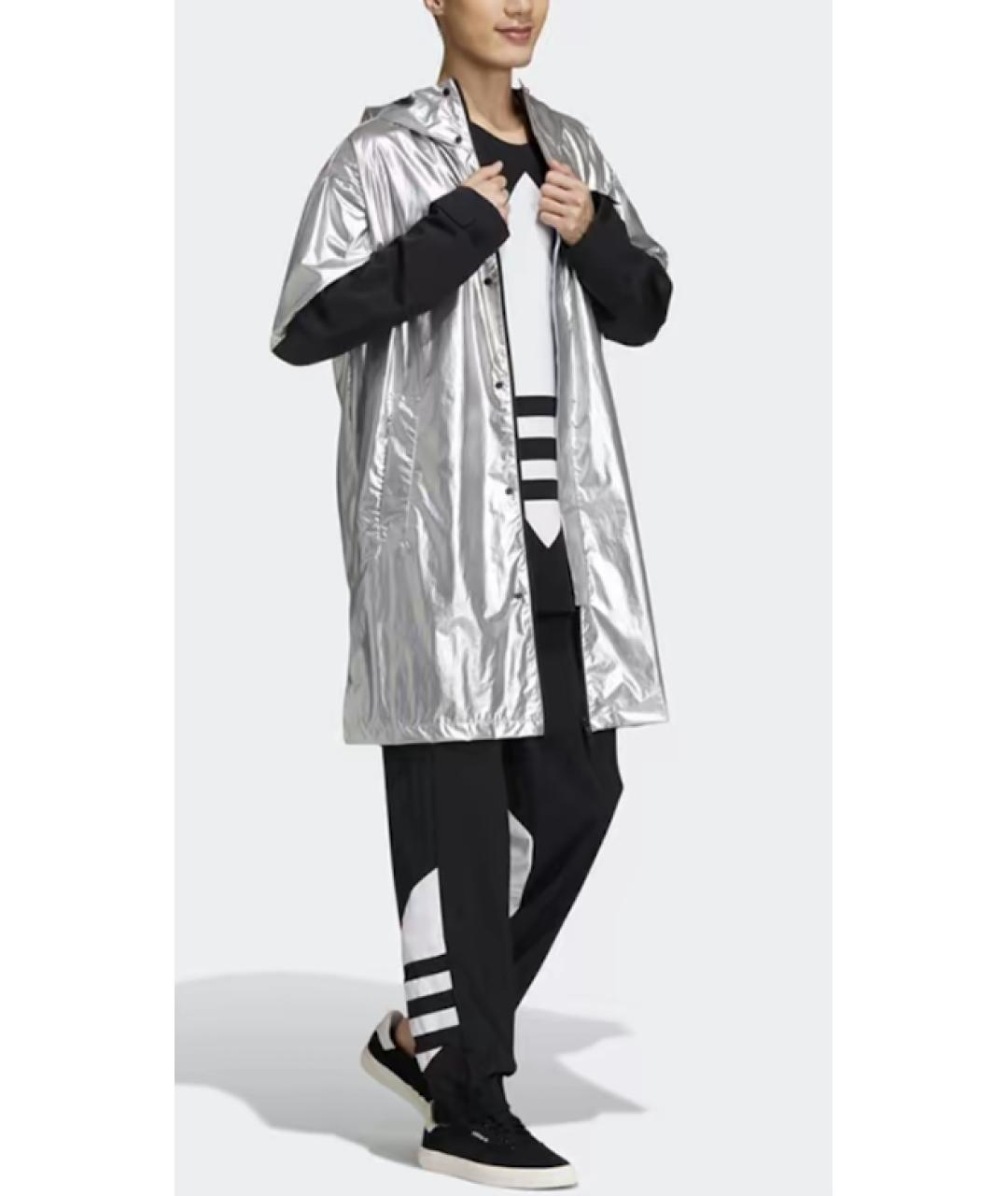 ADIDAS Серебрянный тренч / плащ, фото 5