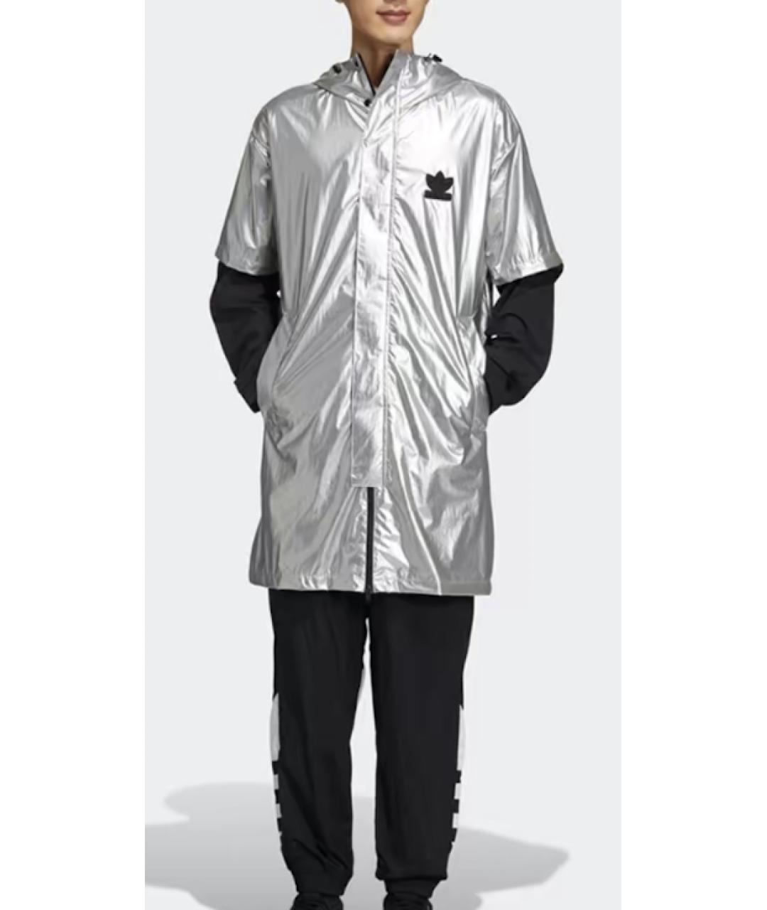 ADIDAS Серебрянный тренч / плащ, фото 8