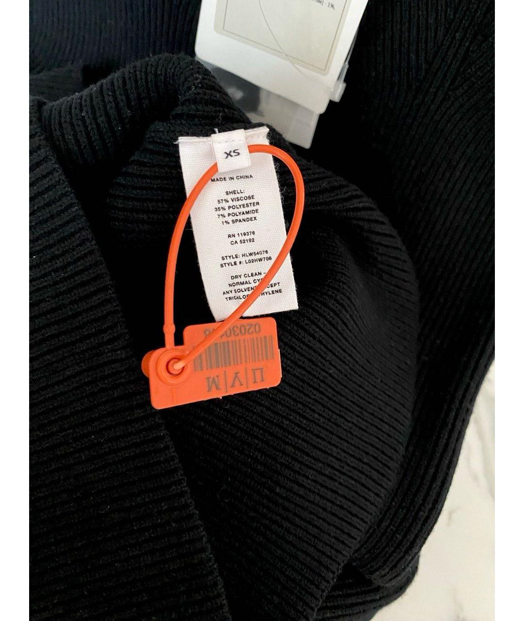 HELMUT LANG Черное вискозное коктейльное платье, фото 7