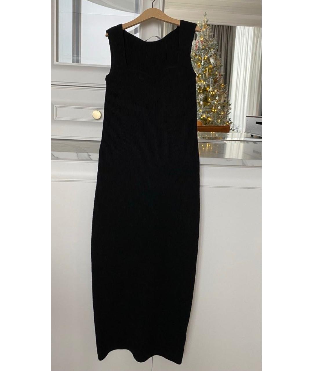 HELMUT LANG Черное вискозное коктейльное платье, фото 6