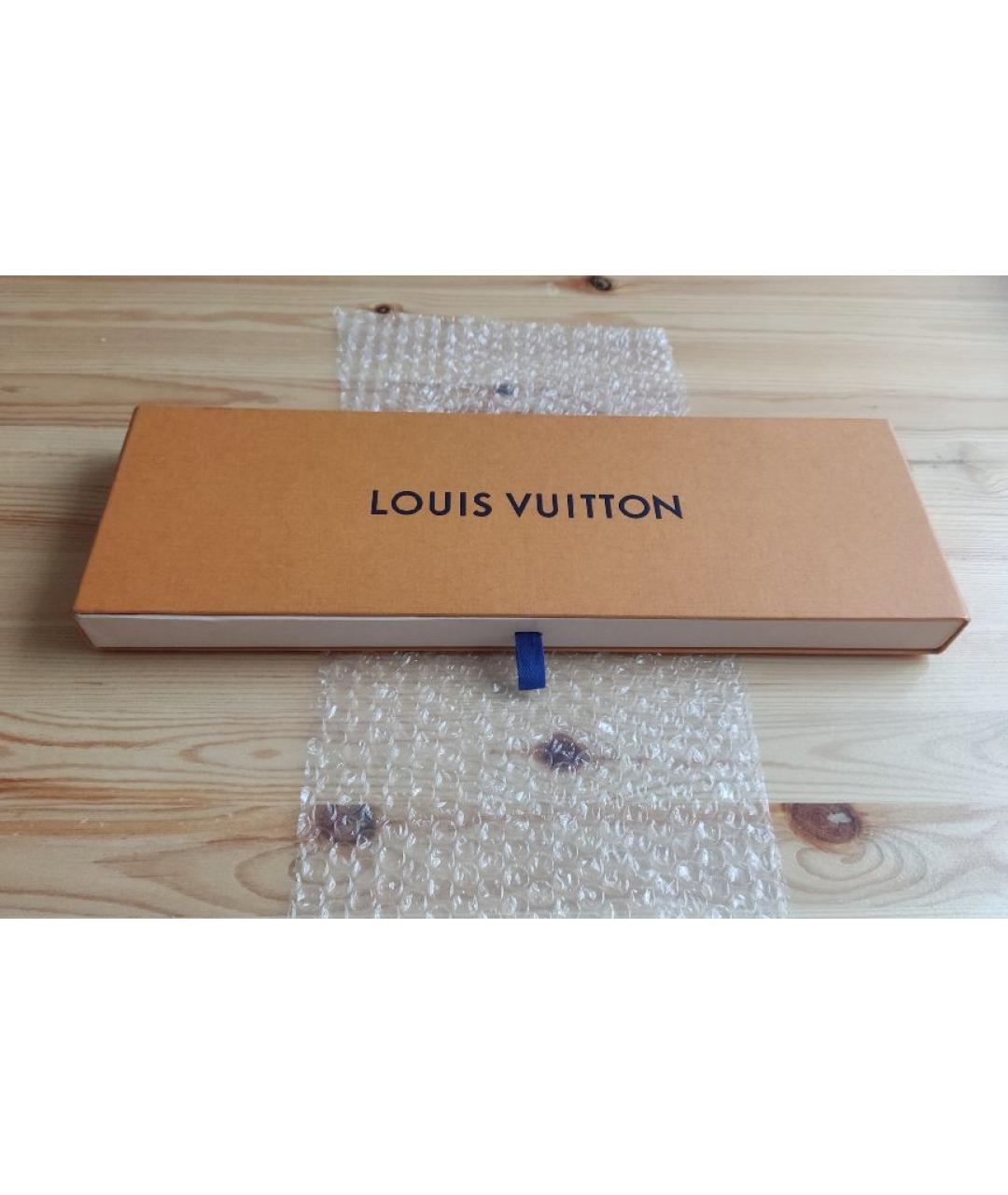 LOUIS VUITTON Розовый шелковый галстук, фото 4