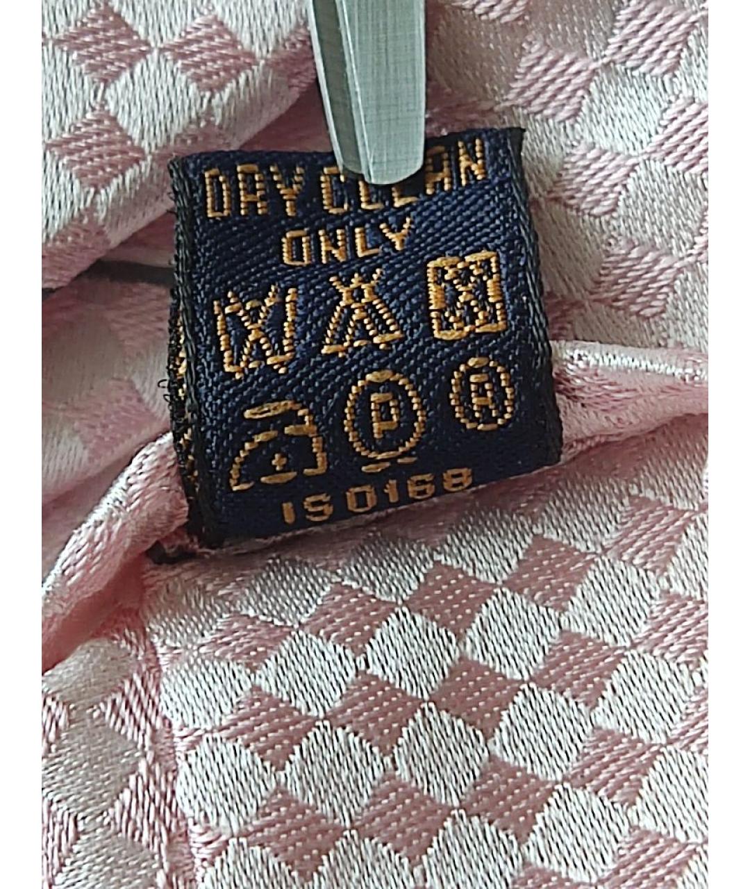 LOUIS VUITTON Розовый шелковый галстук, фото 3