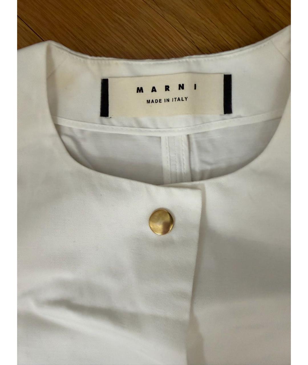 MARNI Белое хлопковое пальто, фото 2