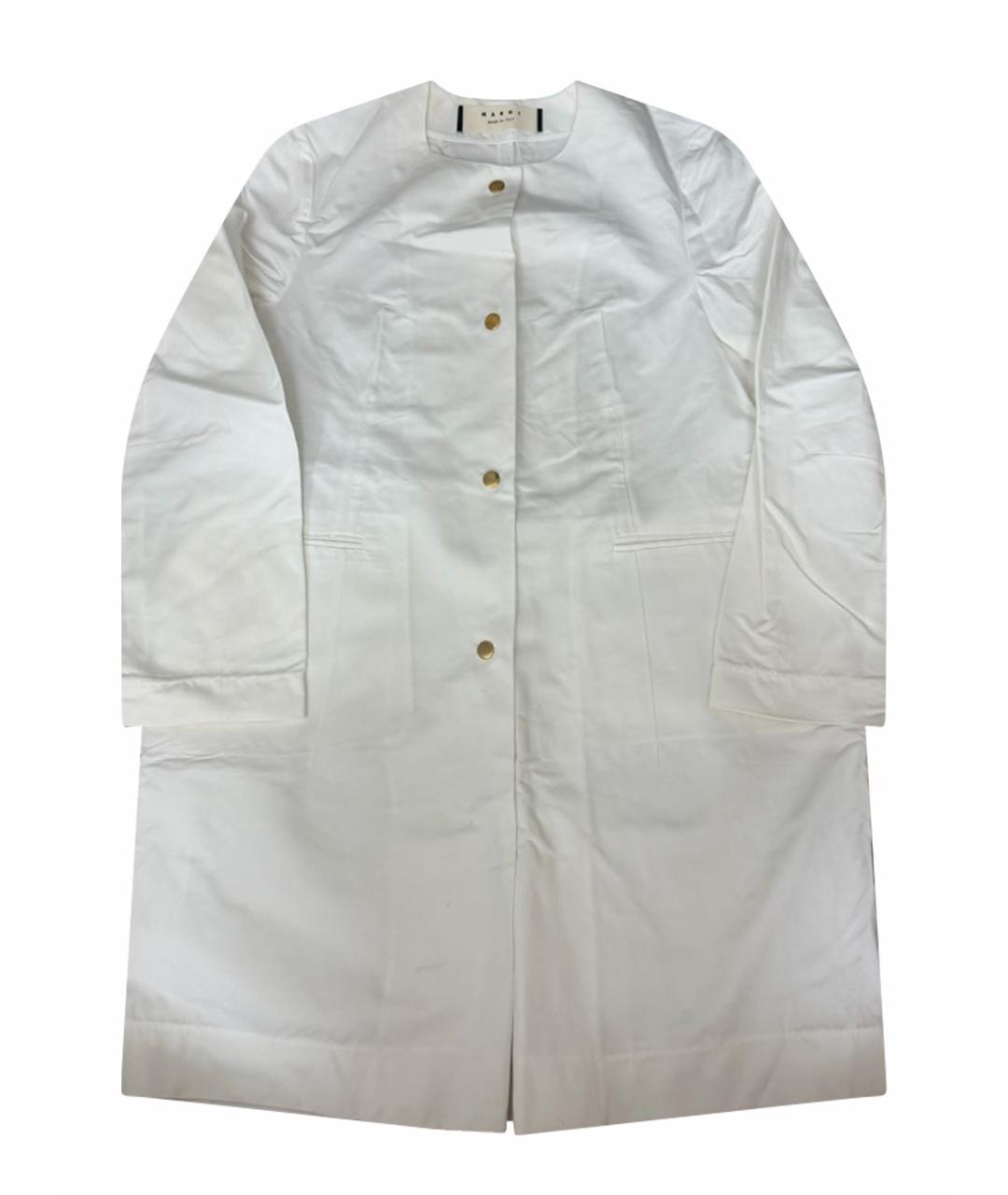 MARNI Белое хлопковое пальто, фото 1