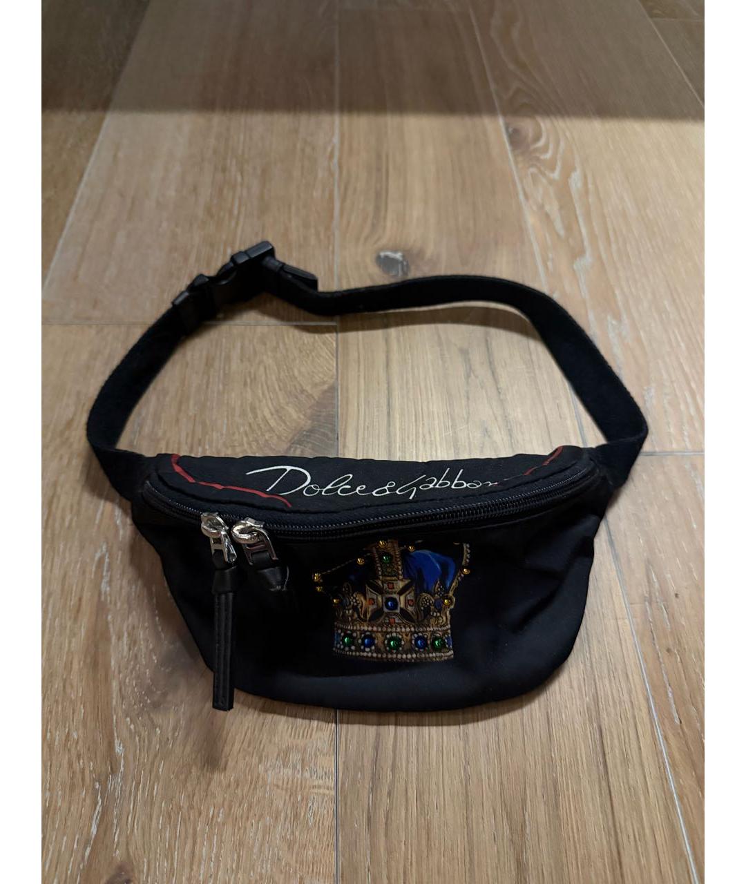 DOLCE&GABBANA Черная поясная сумка, фото 9