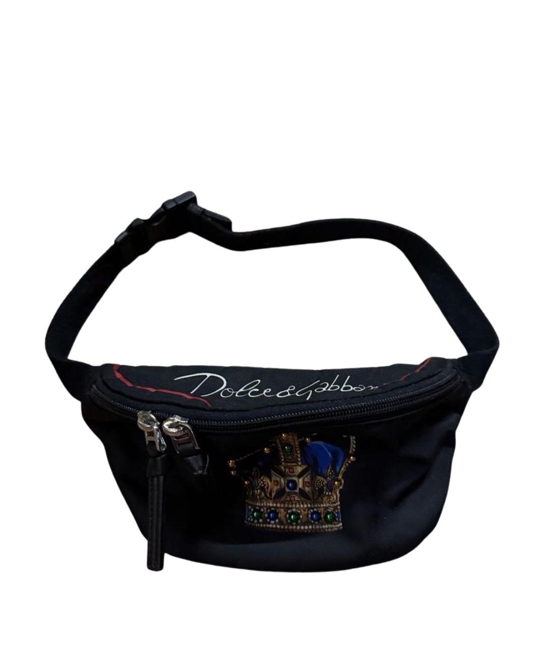 DOLCE&GABBANA Черная поясная сумка, фото 1