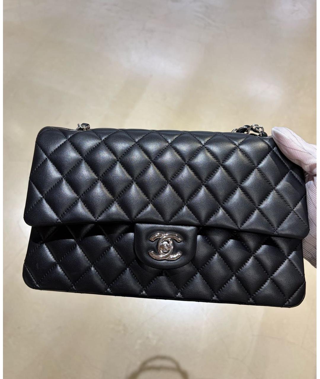 CHANEL Черная кожаная сумка через плечо, фото 5
