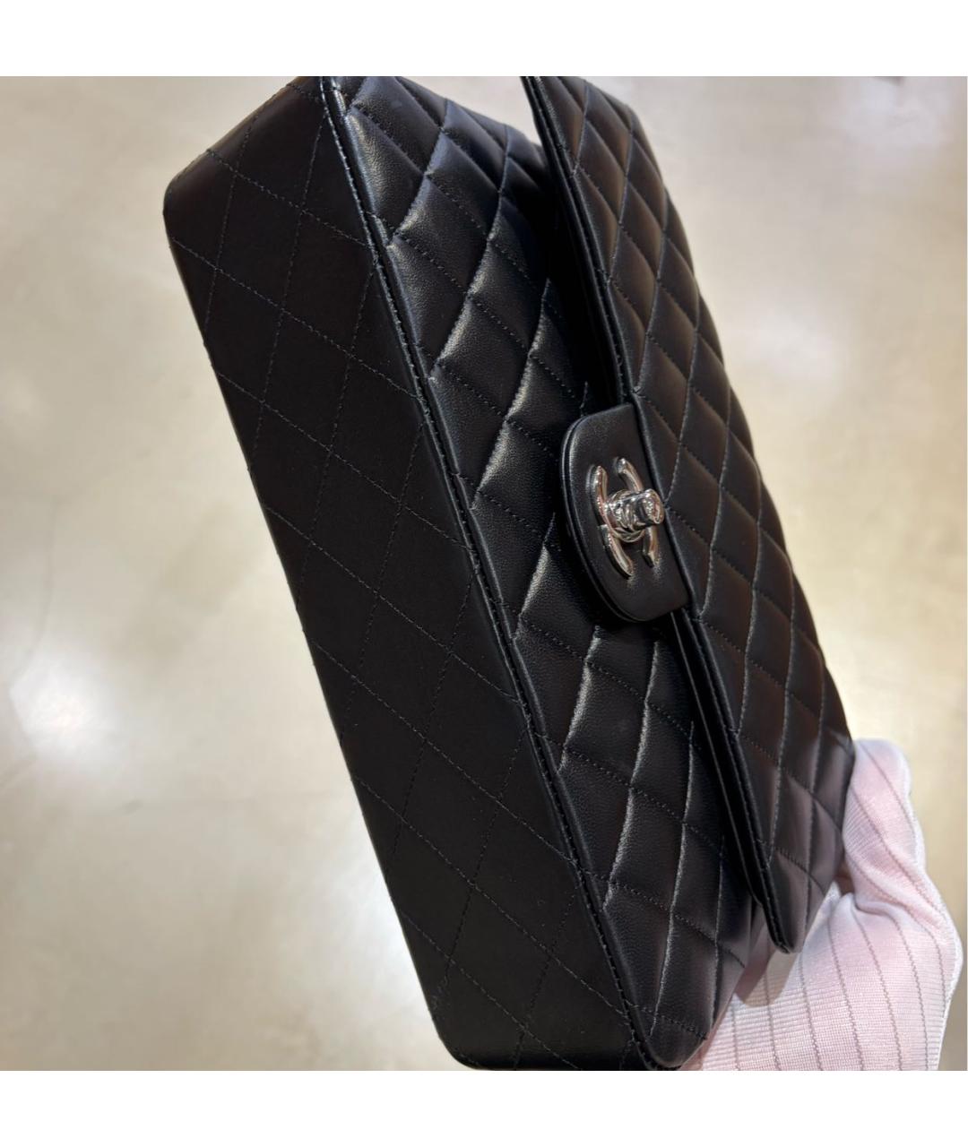 CHANEL Черная кожаная сумка через плечо, фото 2