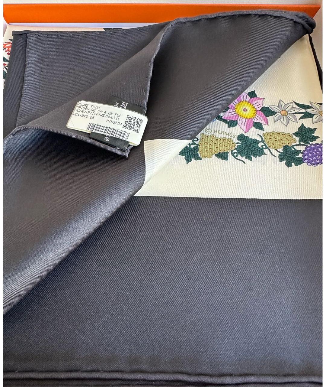 HERMES Мульти шелковый платок, фото 5