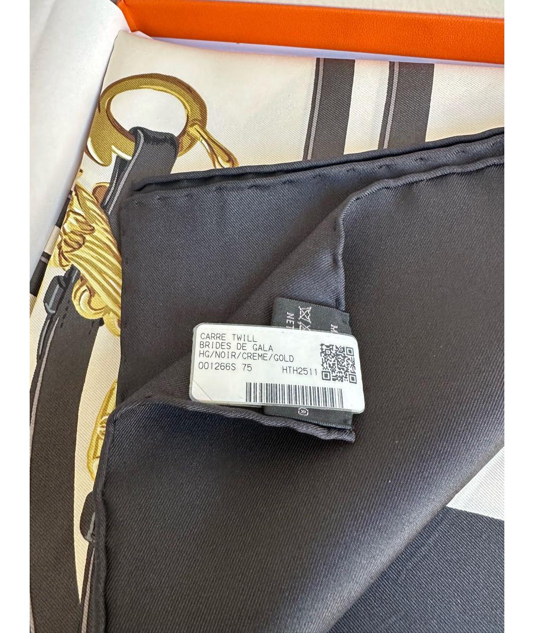 HERMES Мульти шелковый платок, фото 6