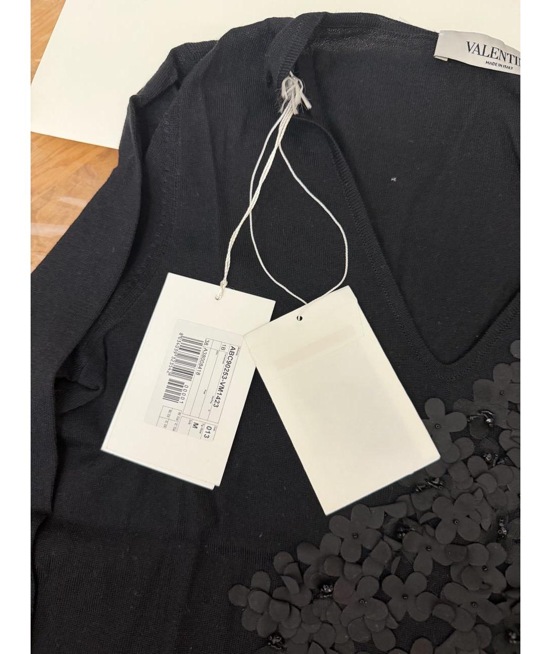 VALENTINO Черный кашемировый джемпер / свитер, фото 2