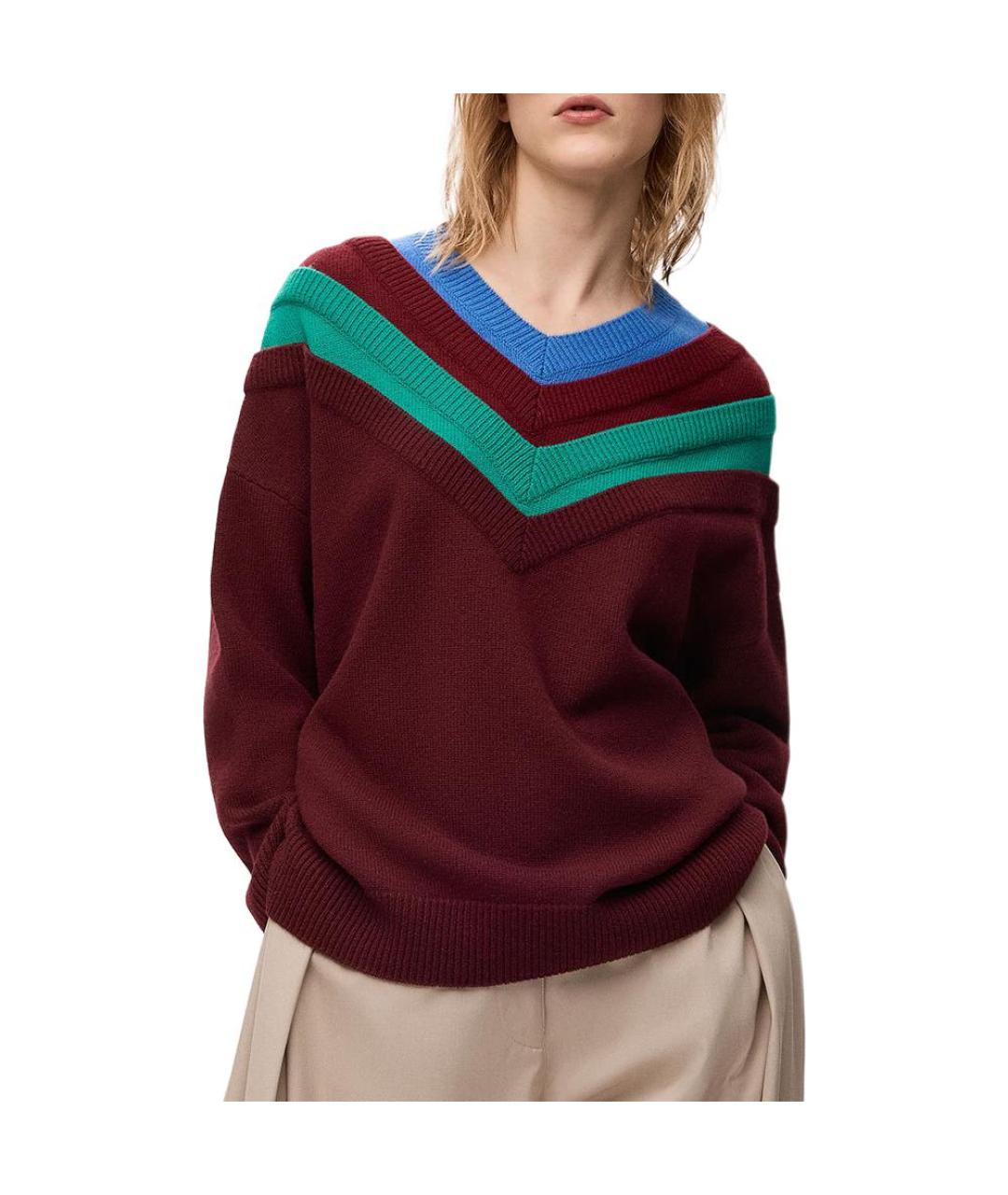 LOEWE Красный шерстяной джемпер / свитер, фото 2