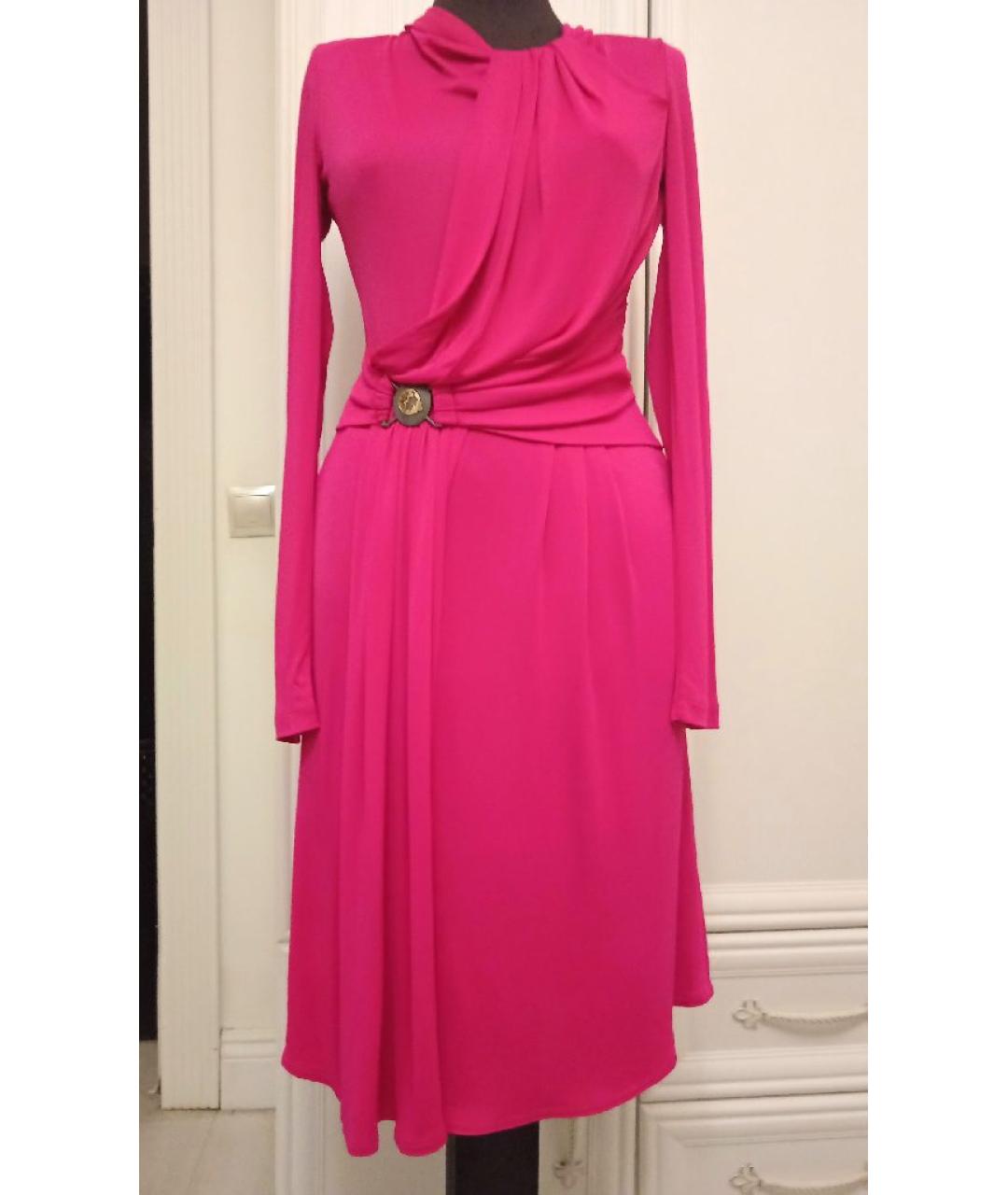 VERSACE COLLECTION Розовое вискозное вечернее платье, фото 2