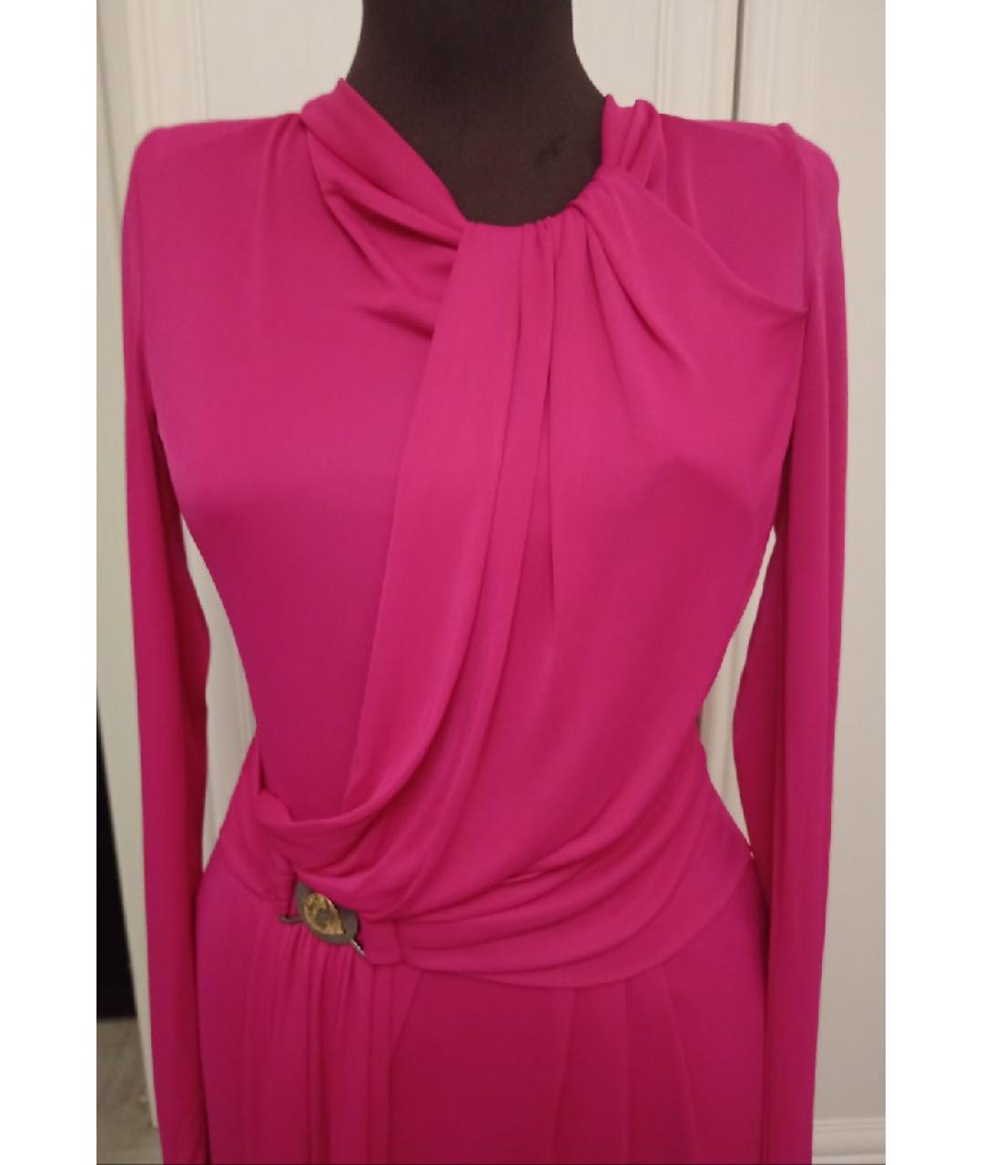 VERSACE COLLECTION Розовое вискозное вечернее платье, фото 4