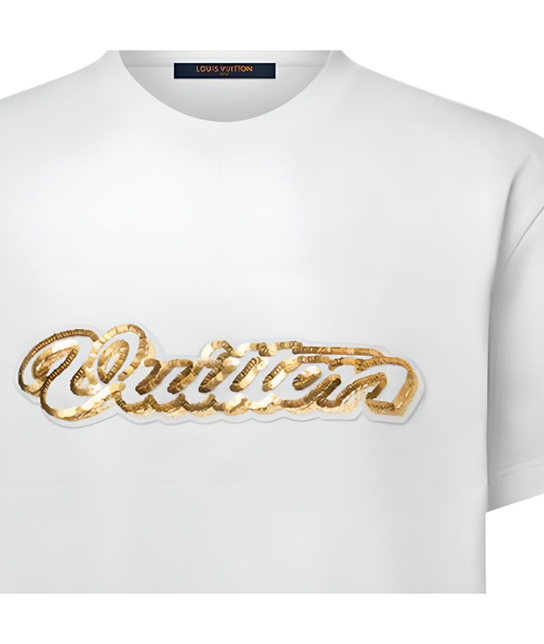 LOUIS VUITTON Белая хлопковая футболка, фото 2