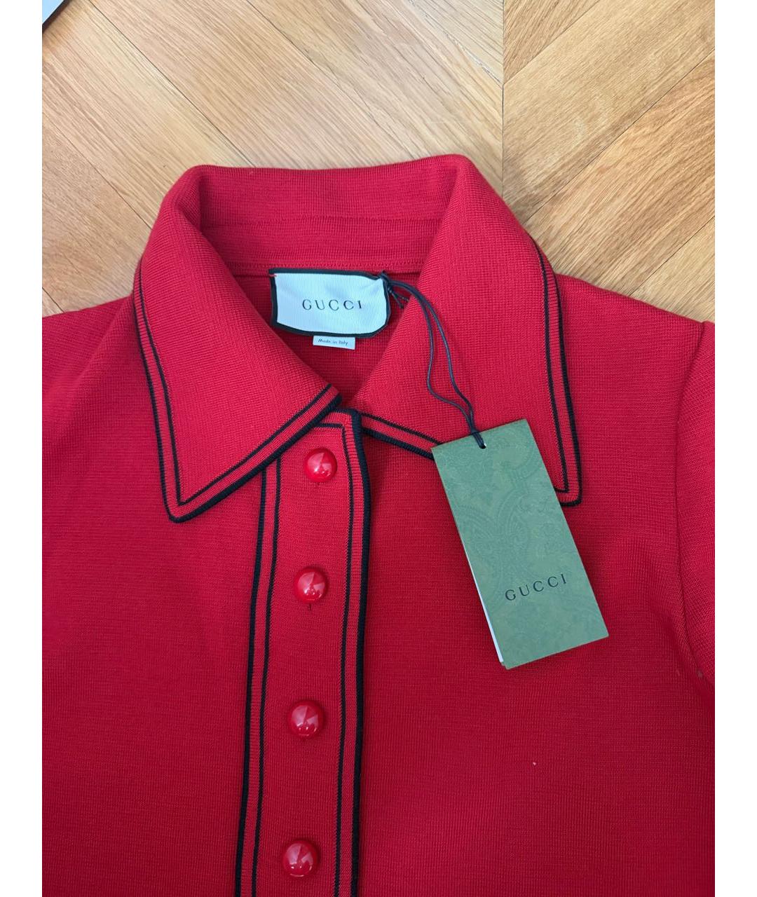 GUCCI Красный шерстяной жакет/пиджак, фото 2