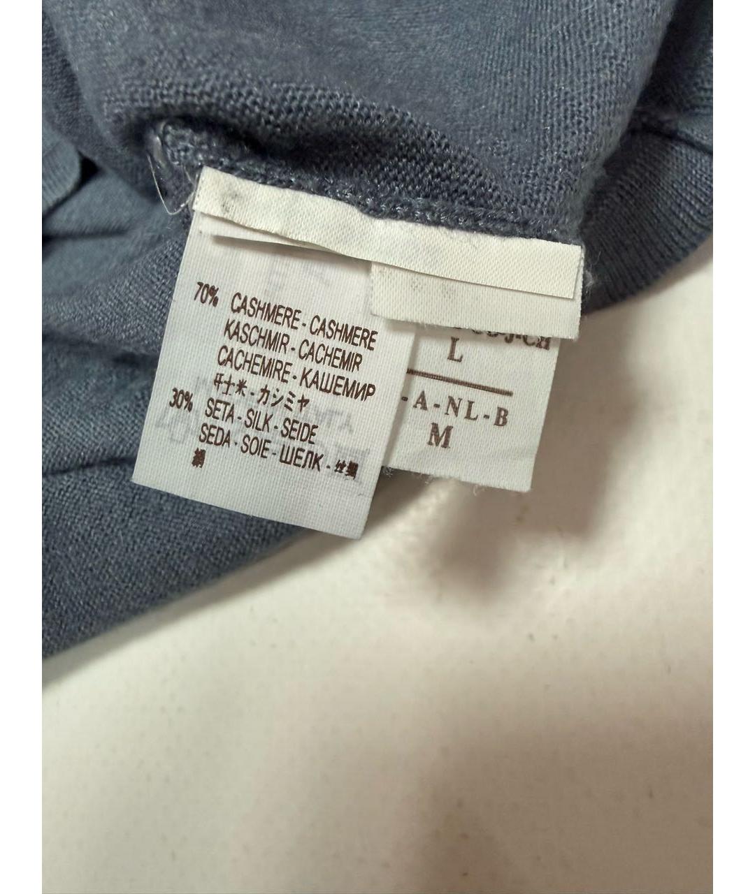 BRUNELLO CUCINELLI Синий кашемировый джемпер / свитер, фото 4
