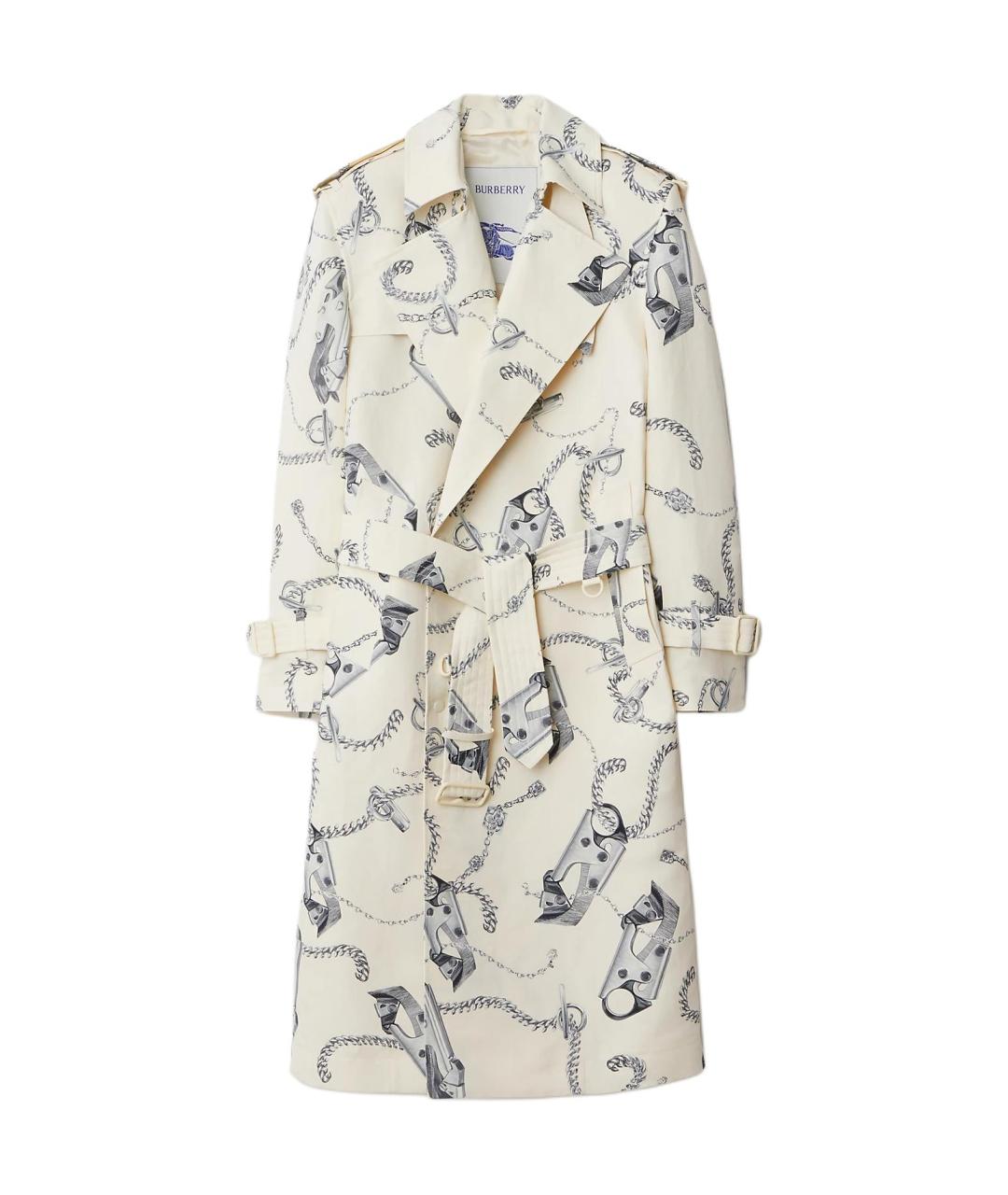 BURBERRY Белый тренч/плащ, фото 1