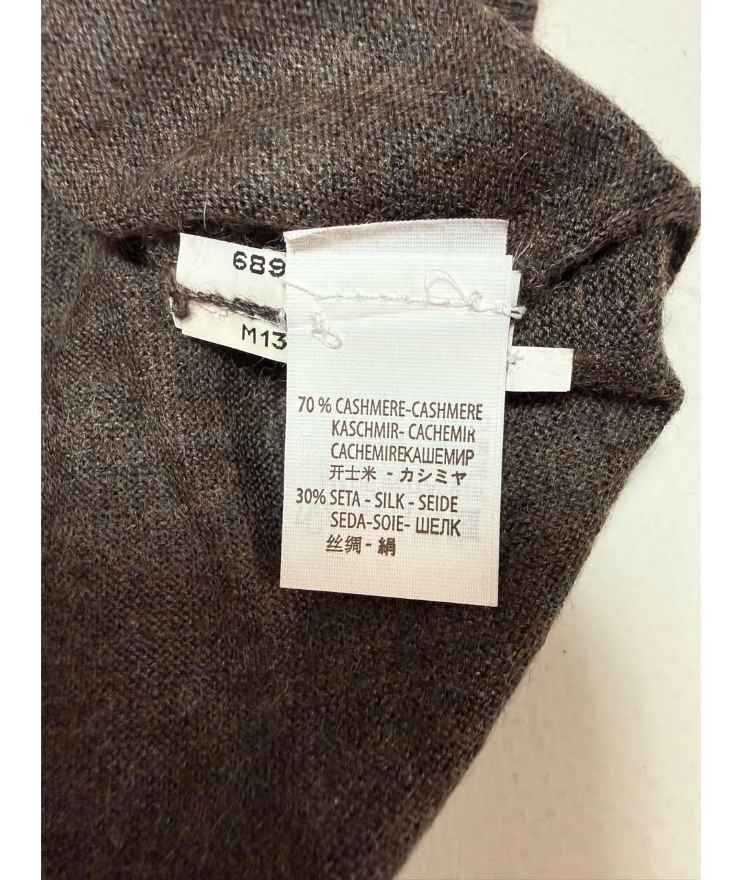BRUNELLO CUCINELLI Коричневая кашемировая водолазка, фото 5