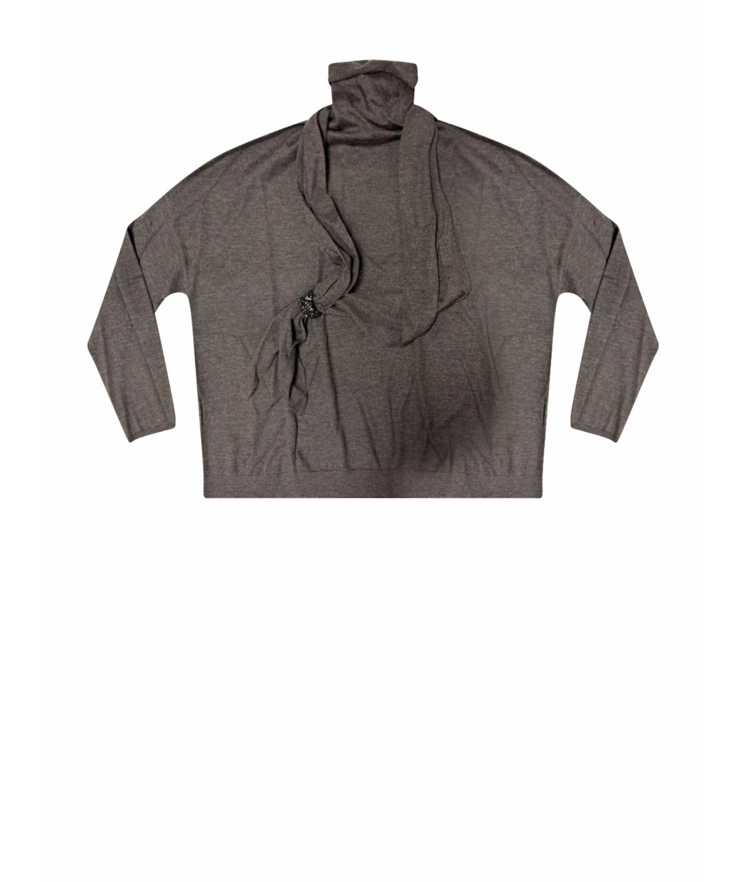 BRUNELLO CUCINELLI Коричневая кашемировая водолазка, фото 1